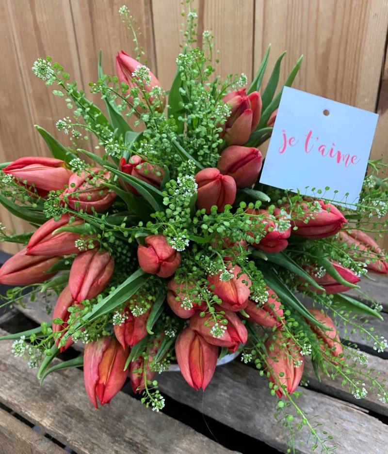 Bouquet de tulipes rouges