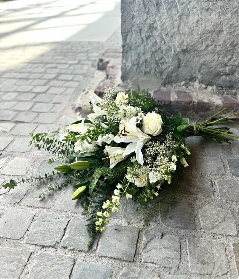 La gerbe de fleurs blanches Monsieur Fleur